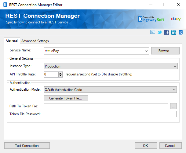 SSIS REST eBay Connection Manager